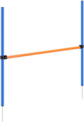 PAWISE Dog Agility Training Equipment,Pet Training Hurdles & Weave Poles Set with Adjustable Jump Bar,Outdoor Dog Obstac