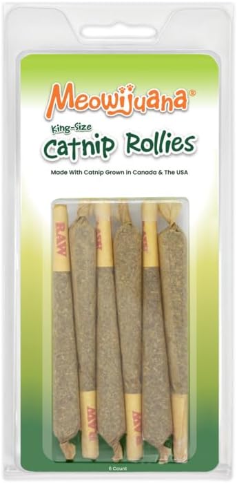 Meowijuana Catnip Rollies for Cats, King-Size 6-Pack | High Potency