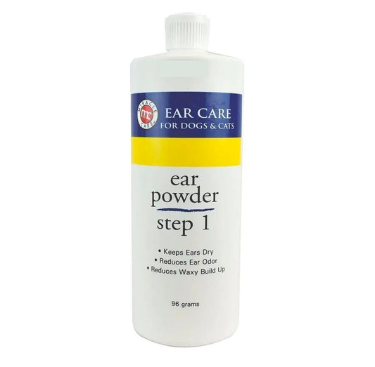 Dog and Cat Healthy Ear Care Cleaner R-7 Helps Remove Hair, Odors and Wax Choose Step 1, 2 or Set (96 Gram Step 1 Powder)