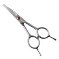 FOGOSP 4.5" Curved Dog Scissors for Grooming Face and Paws with Safety Round Tip for Small Dogs Face Paw Ears Trimmer Professional Small Cat Grooming Shears (4.5" Curved, Gray)
