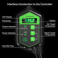 VIVOSUN Digital Heat Mat Thermostat Controller, 40–108 ºF 1000W for Reptiles, Seedlings, Germination, Incubation and Fer