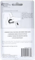 Master Grooming Tools Contoured Grip Flea Combs — Ergonomic Combs for Removing Fleas, Black, 3-inch