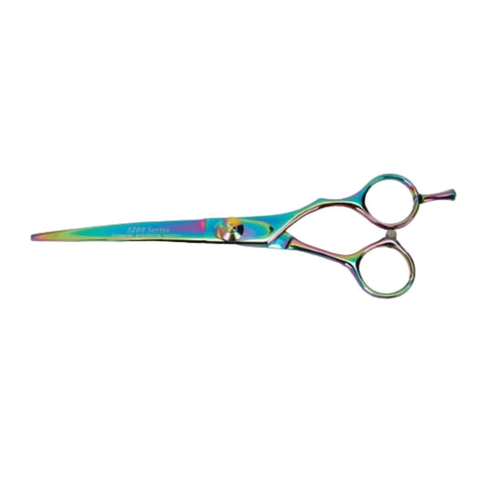 Master Grooming Tools Stainless Steel 5200 Rainbow Series Curved Pet Shears, 6-1/2-Inch