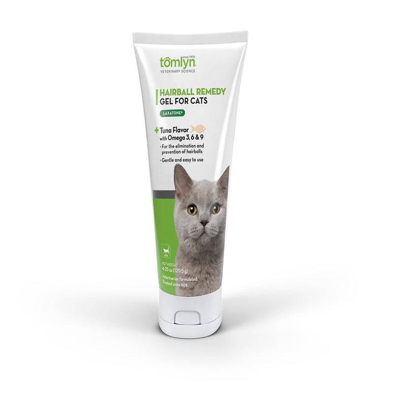 Tomlyn Laxatone Tuna-Flavored Hairball Remedy Gel for Cats and Kittens, 4.25oz