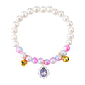 Pearl Cat Collar with Bell Rhinestones Teardrop Pet Necklace for Small Dog Colorful Pearls Elastic Charm Collar for Cats Puppy Wedding Party Dress Accessories