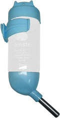Guinea Pig Water Bottle No Drip, Plastic Hamster Water Bottle with Suspension Clamp, Hamster Cage Accessories Hanging (B
