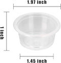 1oz Crested Gecko Food Cups, 100Pcs Reptile Plastic Feeding Dish