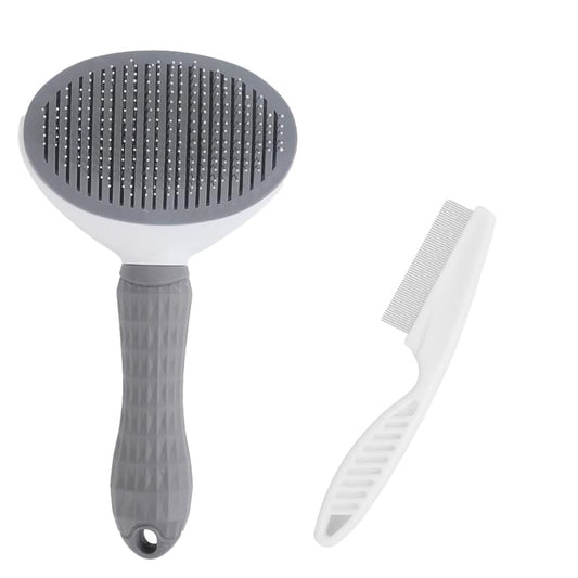 Henqia Cat Brush for Shedding, Kitten Brushes for Indoor Cats, For Long or Short Haired Cats,Cat Hair Brush Grooming Deshedding Brush for Dog Kitten Removes Loose Fur and flea removal comb
