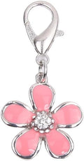 Bling Rhinestones Flower Charm Pendant Jewelry for Pet Dog Cat Puppy Necklace Collar Accessory