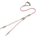 JiangYanus Double Dog Leash - No Tangle Dual Dog Leash 360° Swivel Walking Training Lead with Comfortable Padded Handle for Two Dogs (Pink, Small)