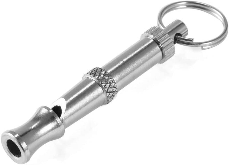 JJLFresheners Silver Pets Whistle Adjustable Pet Training Sound Control Stainless Steel Puppy Bark Whistles with Suspend