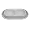 Cat Bowl Double Feeding Dish 14.57In and Dog Food Water Bowls for Indoor Outdoor Use Small Medium Pets