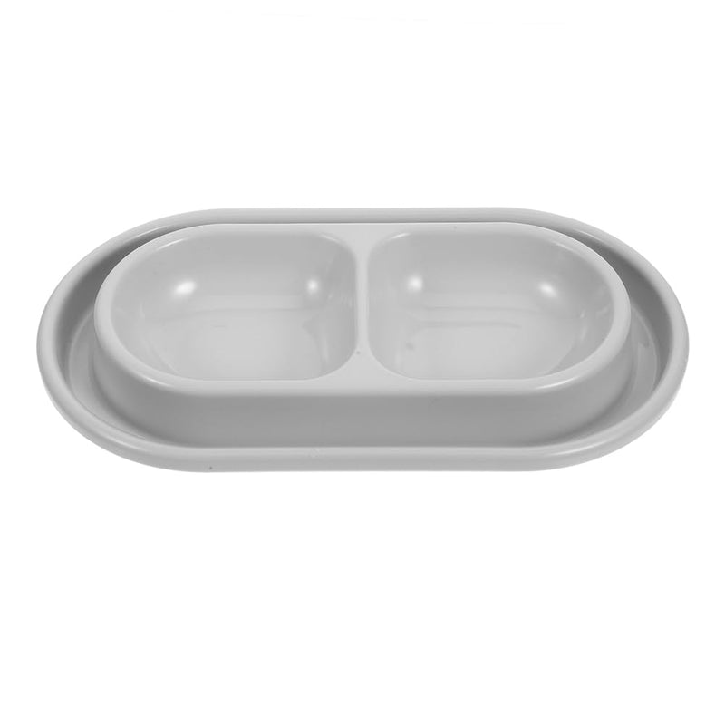 Cat Bowl Double Feeding Dish 14.57In and Dog Food Water Bowls for Indoor Outdoor Use Small Medium Pets