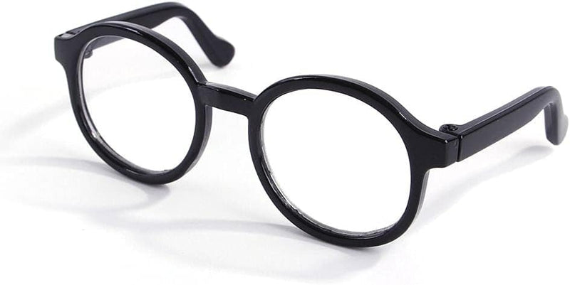 Black Pet Glasses for Small Dogs and Cats,Pet Dog Cute Glasses Clear Lens Retro Glasses Photo Props Transparent Cat Sun Glasses for Small Dogs Cats Cosplay Costume Apparel and Accessories