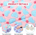 Jetec 3 Pcs Guinea Pig Beds, Fleece Small Animal Mats, Heart, Purple