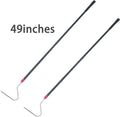 49'' Carbon Snake Hook Catcher Stick Tongs Grabber, 2 Pack