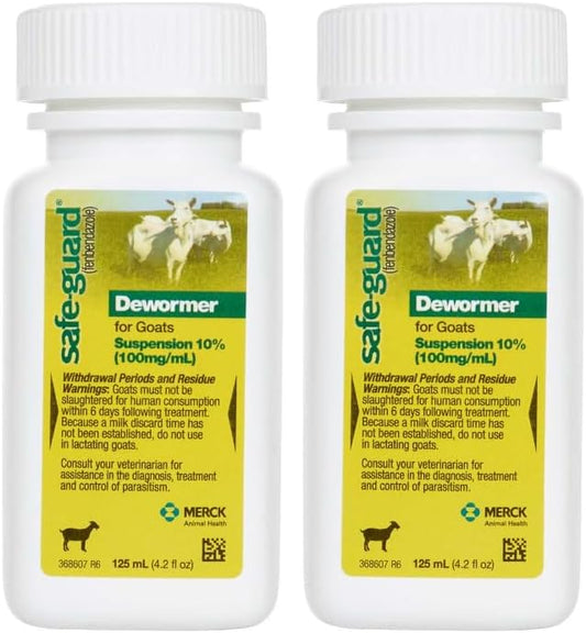 Merck Safe-Guard Goat Dewormer 125ml, 2 pack