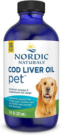 Nordic Naturals Omega-3 Pet Bundle - 2 oz Omega-3 Fish Oil for Small Dogs & Cats, 8 oz Pet Cod Liver Oil Promotes Heart,