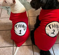 Dog Shirts for Pet Clothes Soft Breathable Puppy Shirts Pop Culture Thing 1 to Thing 9 Printed Pet T-Shirt
