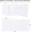 Clear Acrylic Freestanding Dog Gates for the House – Folding 3-Panel Pet Gates for Doorways, Indoor Stairs, and Hallways