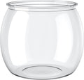 Pawfly 0.5 Gallon Mini Plastic Fish Bowl, Unbreakable Small Fishbowl Desktop Aquarium, Clear Round Plastic Fish Tank for