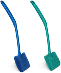 DaToo 2 PCS Fish Tank Cleaning Tools Double Sided Sponge Brush Cleaner Long Handle Aquarium Cleaning Scrubber for Aquari