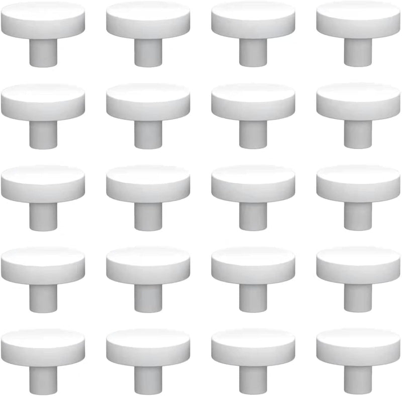 Ceramic White Coralline Coral frag Plugs Coral frag Base Round 20pc