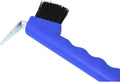 RLECS Horseshoe Hook Brush Portable Hoof Pick Cleaning Brush with Soft Touch Rubber Handle Stable Cleaning Tool Blue Tot