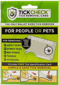 TickCheck Tick Remover Card - Wallet Sized Tick Removal Tool with Free Tick ID Card & Testing Information - for People, Dogs, Cats (1 Card)