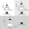 Mooipet Pet Teepee Tent for Dogs & Cats Dog Bed with Thick Cushion Puppies Play House Removable and Washable