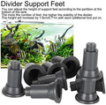 HEEPDD Decorative Fish Tank Divider Feet, 100 Pack Adjustable Support Feet Nails for Aquarium Isolation Board, Stable Sp