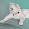 PetSoKoo Cat Collar with Kitty Face Bell. Cute Japan Chirimen Kitten Collar. Soft & Lightweight.