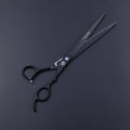 Purple Dragon 8.0 inch Professional Dog Grooming Hair Cutting Scissor &Curved Scissor&Chunker Shear Kit with Bag - for Pet Groomer or Family DIY Pet Use