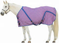 Equinavia Fryd 100% Cotton Stable Blanket for Horses | No Fill - Pink Flambe/Galaxy Blue - 82 in