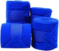 Fleece Horse Polo Wraps Set of 4 Bandages 4" Width, 3 Meters Length (Blue)