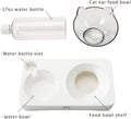 Marchul Double Elevated Dog Cat Bowl, Pets Water and Food Bowl Set, 15° Raised Tilted Dishes Indoor for Kitten, Puppies, Small or Medium Size Dogs Cats