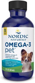 Nordic Naturals Omega-3 Pet Bundle - 2 oz Omega-3 Fish Oil for Small Dogs & Cats, 8 oz Pet Cod Liver Oil Promotes Heart,