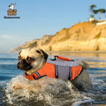 Dog Life Jacket Swimming Vest Lightweight High Reflective Pet Lifesaver with Lift Handle, Leash Ring Orange,XS