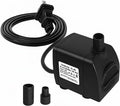 SongLong Submersible Pump 200GPH 5.2ft. High Lift for Fountains