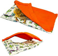 Bearded Dragon Hammock Sleeping Bag Set- Hanging Pet Bed with Pillow and Blanket Hideout Habitat with Soft Warm for Bear