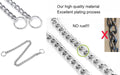 Chain Choke Collar for Dogs, Metal Slip Link Training Heavy Duty Dog Choker Collar Martingale Puppy Collars for XS Small