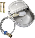 Automatic Livestock Waterer, 304 Stainless Steel with Float Valve, Animal Watering Bowl for Dogs, Horses, Goats, Cattle,
