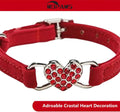 Heart Bling Cat Collar with Safety Belt and Bell 8-10 inches