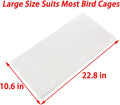 100 Pcs Large Size Bird Cage Liner Papers, Non-Woven Bird Cage Liners, Precut Absorbent Pet Cages Cushion (22.8 inch x 10.6 inch)