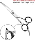 Chibuy Curved dog grooming scissors with Round Tips, Pet Shear for Cats, 4CR Stainless Steel Bending, Professional Tools