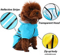 Wizland Reflective Dog Raincoat Dog Rain Jacket with Hood Lightweight Waterproof Rain Coat for Puppies (Pink S)