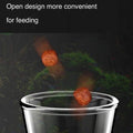 Aquarium Shrimp Feeding Tube and Dish, Clear Crystal Glass Fish Tank Shrimp Feeder Tube Tray