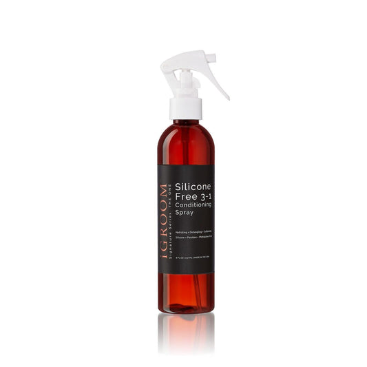 iGroom Silicone Free 3-1 Dog Conditioning/Detangling Spray, Luxury Pet Beauty Care, Hydrating, Paraben and Phthalates Free, Made in USA, 8 oz