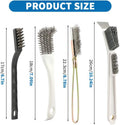 Bird Cage Cleaning Brush Kit, Bird Poop Remover Cleaning Tools Accessories for Small,Medium,Large,Tall, 4-Piece Multi Fu