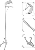 generic Folding Snake Catcher Clamp with Lock Stainless Steel Reptile Tongs for Safe Handling Lightweight Snake Grabber 